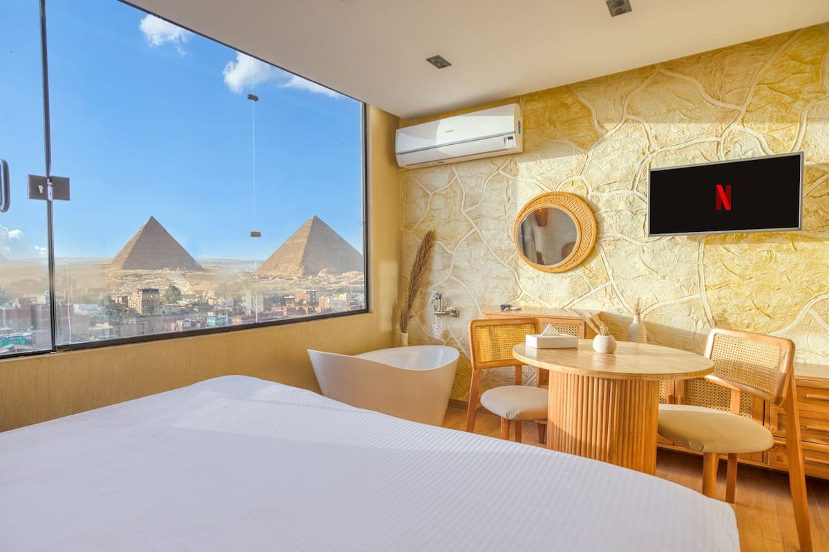 Eterna Pyramids view W bathtub